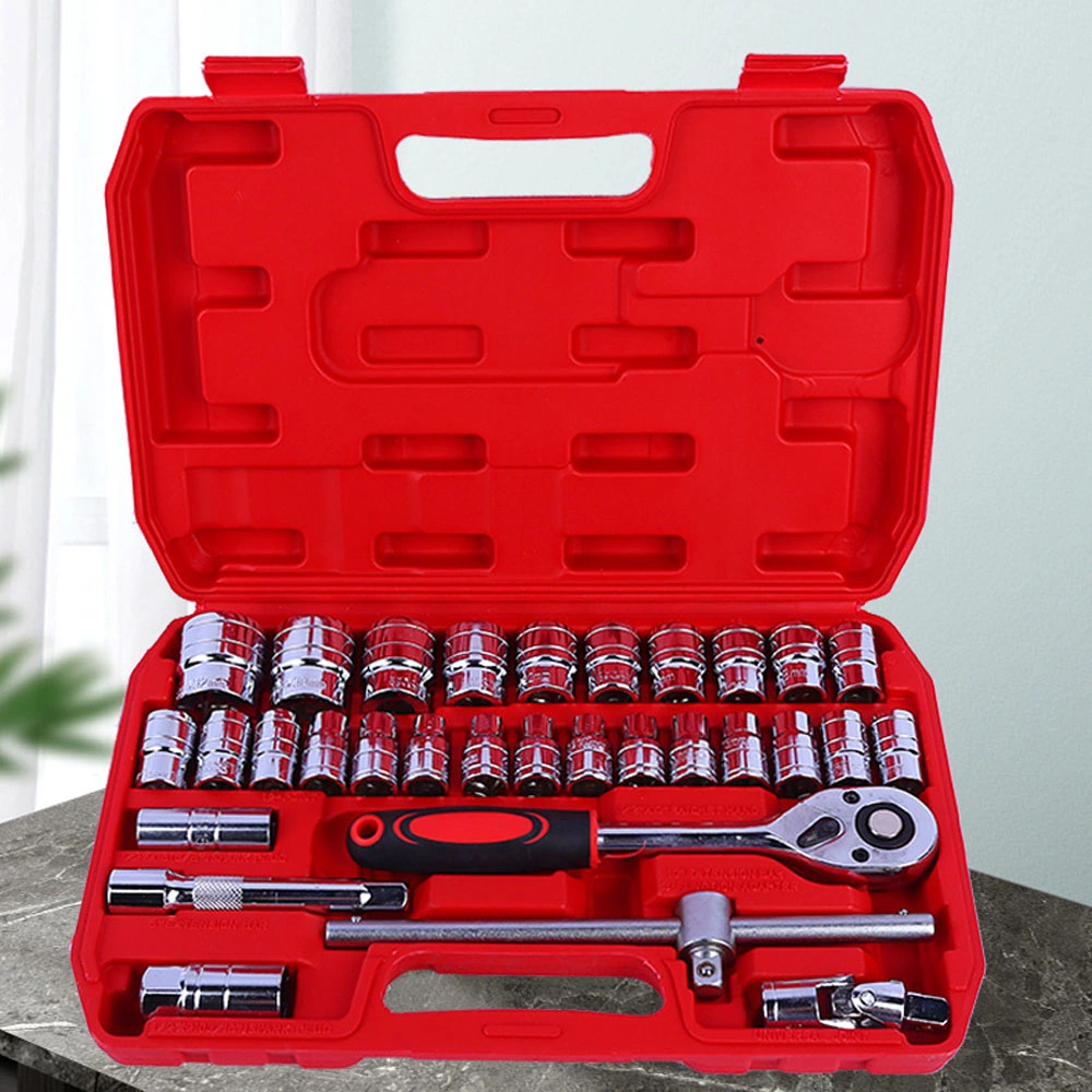 Factory 37 Piece Auto Repair Set Tool Machine Repair Socket Wrench Set 37 Piece Socket Set, Large Quantity, Negotiable Price