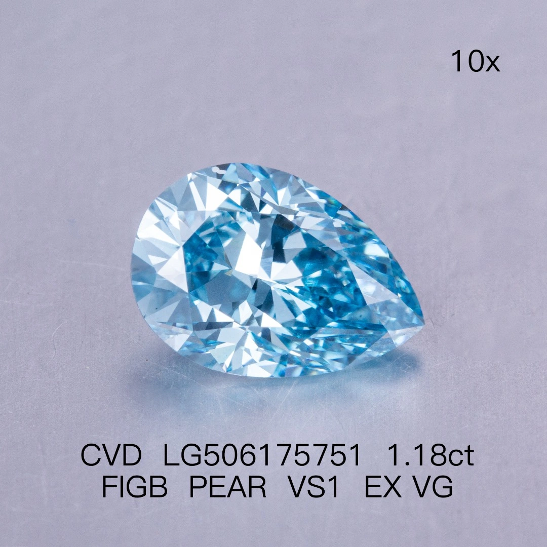 precio de fábrica de gemas Messi Fancy forma 1-2CT diamante CVD sueltos laboratorio azul crecido Diamond