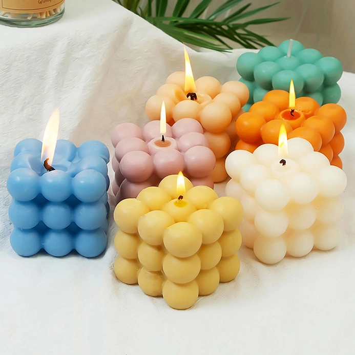 Bolo de soja de aroma cremoso de velas de cera de novo casamento dom populares Cube velas perfumadas