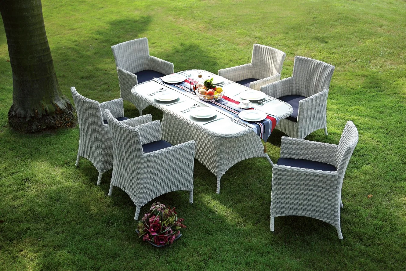 Synthetic Rattan Patio Terrace Dining Outdoor Chairs and Table Furniture
