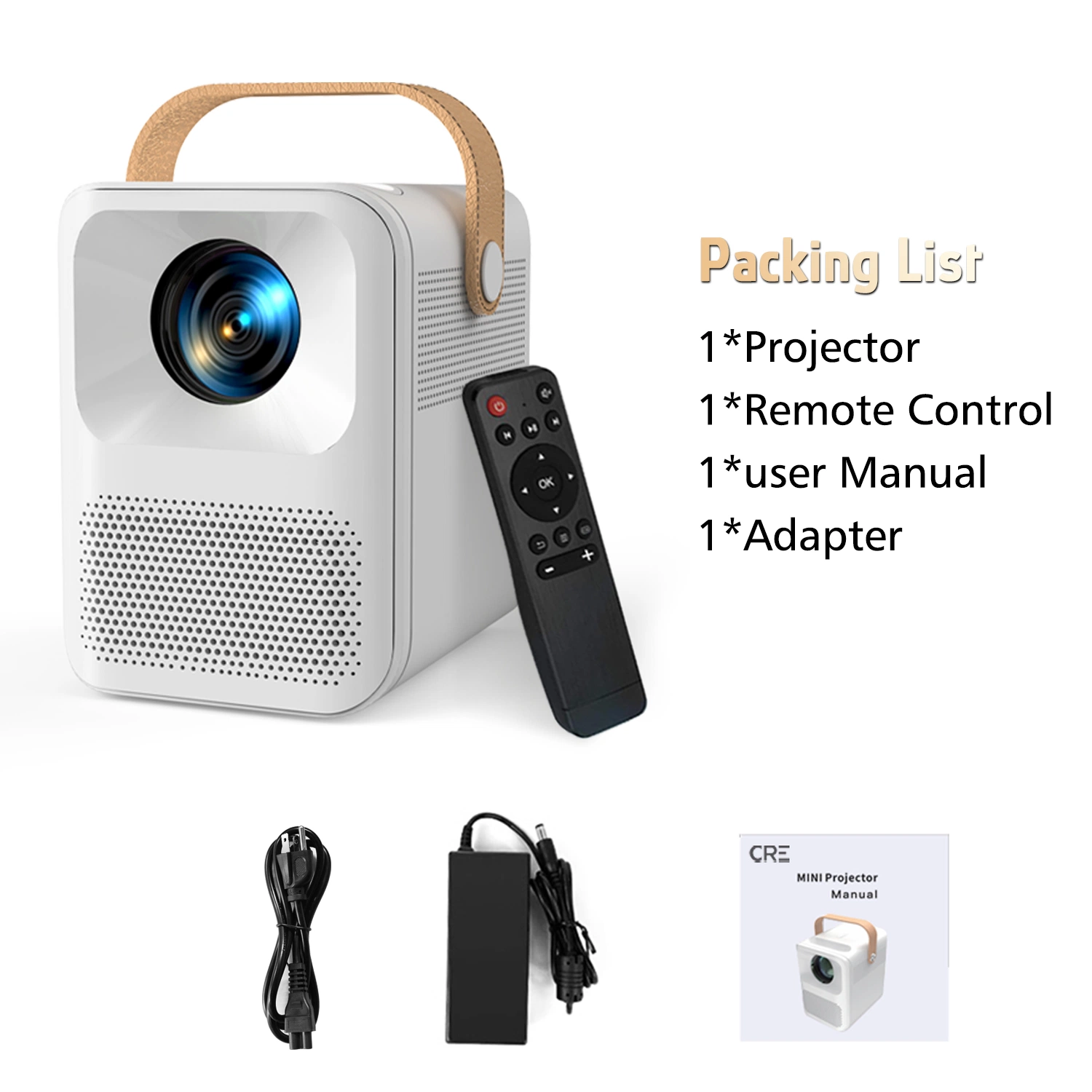 CRE Cr35 1080P Portátil Cinema em Casa Vídeo projector telemóvel Smartphone Full HD (80 USD extra para Android)