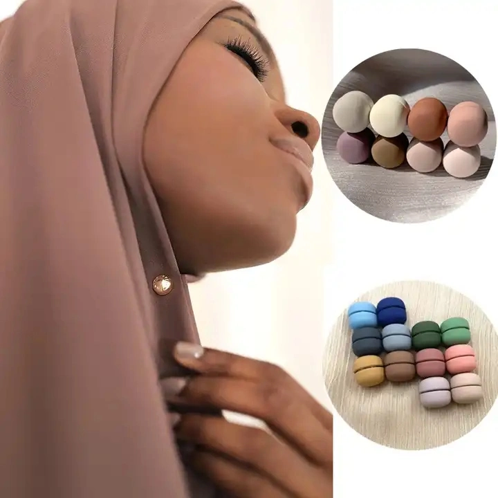 Muslim Starke Magnet Schmuck Seide Schal Schal Schnalle Brosche Hijab Stifte