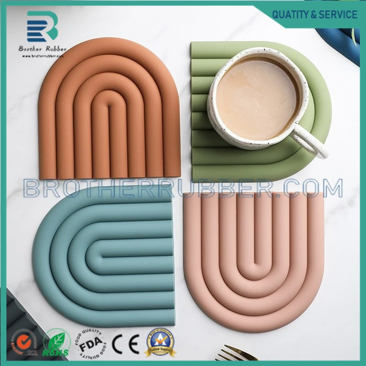 Food Silicone Insulation Pad Rainbow Creative Placemat