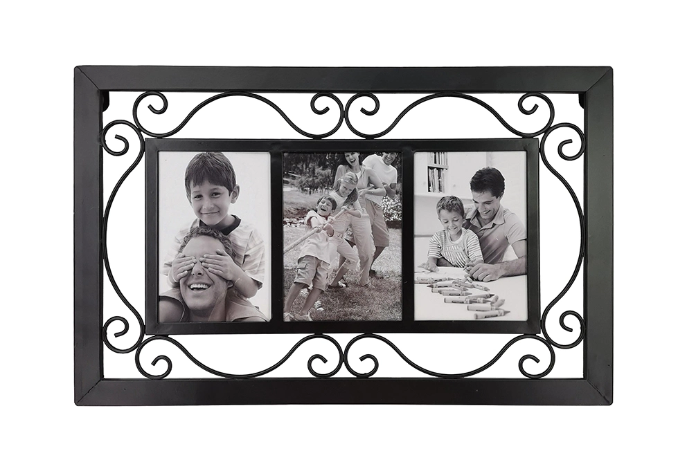 Cadre Photo en métal avec de nombreuses photos pour la maison du décor, cadre photo avec statif de table ou de dessins et modèles suspendus, le fer de la créativité Photo Frame