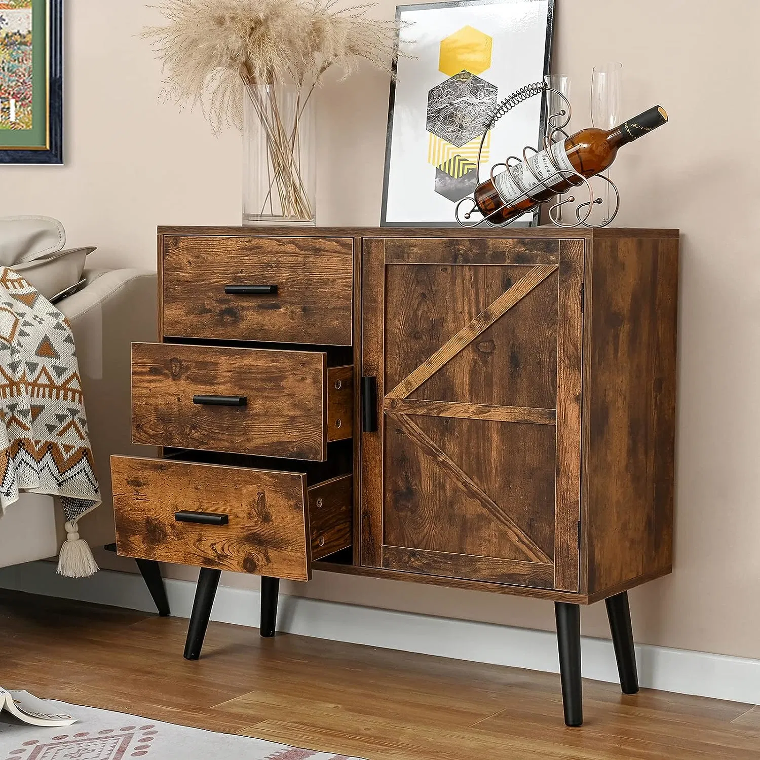Industrial Style Sideboard Cabinet Indoor Furniture
