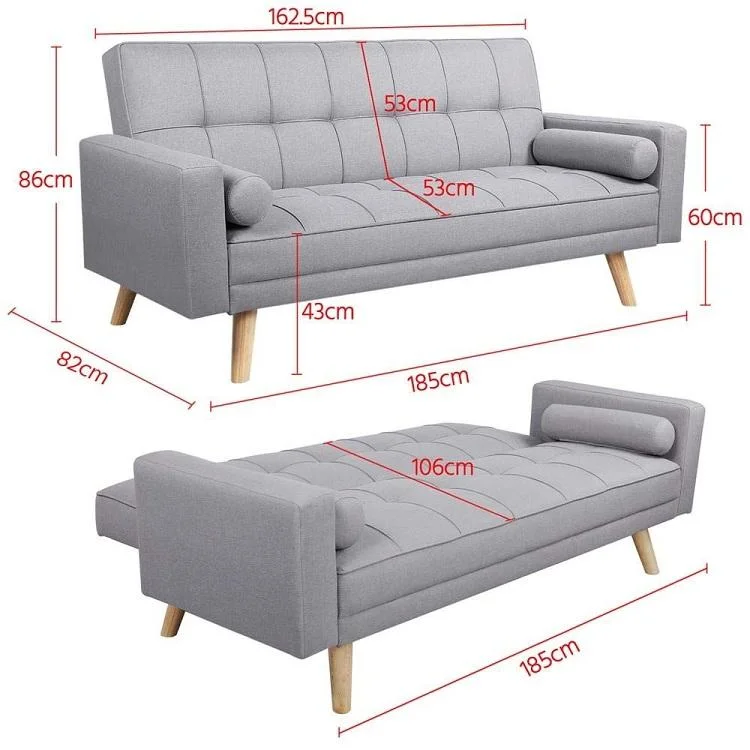 Modern Living Room Home Furniture Lounge Fabric Recliner Folding Function Sofa Bed