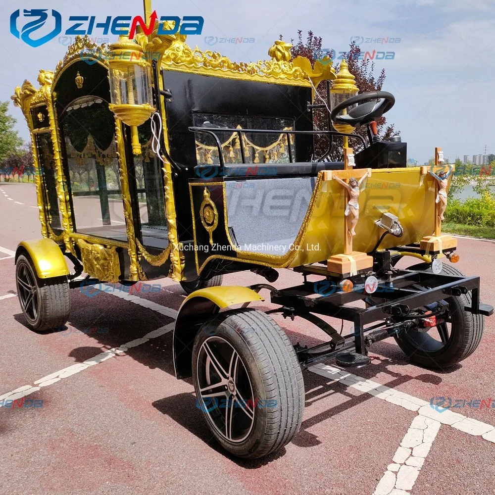 Modern Horse Drawn Carriage High quality/High cost performance  Casket Chariot Horse Hearse Funeral Electric Hearse