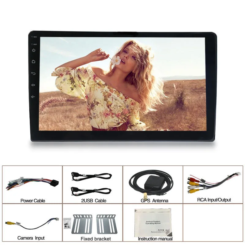 Caméra de rétroviseur Universal Android 10.0 tactile plein écran HD de l'Autoradio multimédia Android Android 7 pouces Voiture Lecteur DVD CD