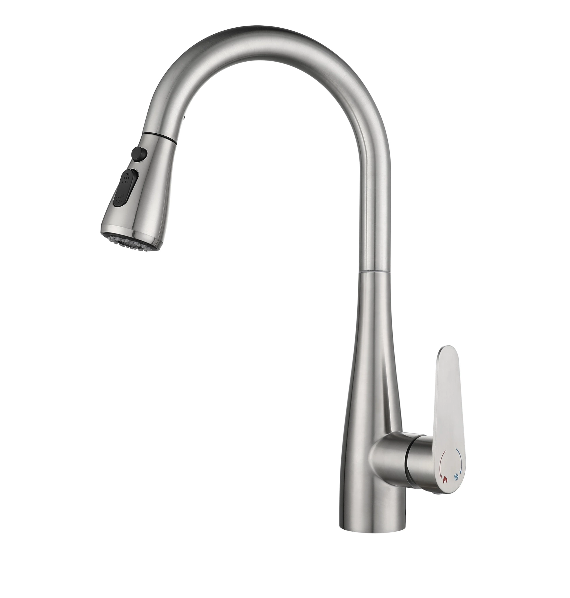 Landonbath SUS 304 Stainless Steel Brushed Nickel Single Handle Kitchen Faucet Sink Mixer Water Taps