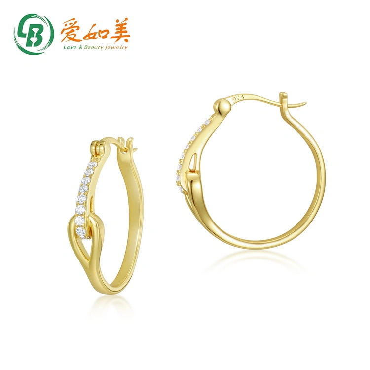 New Design Jewelry Gold Plating Dainty CZ Huggie Hoop Earrings 925 Sterling Silver Hoop Earrings