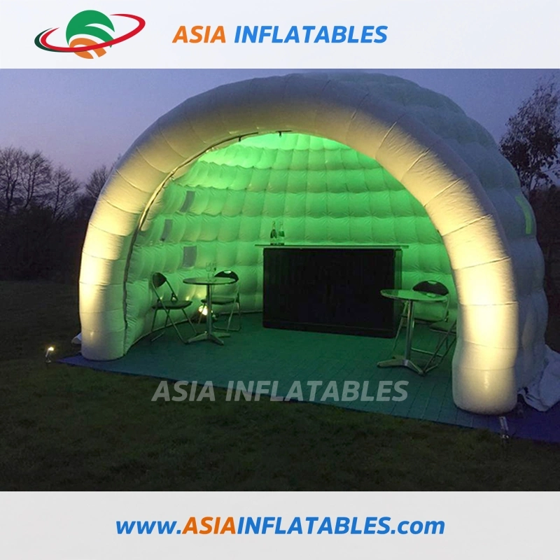 Inflable de iluminación LED Luna Carpa Igloo Carpa Domo