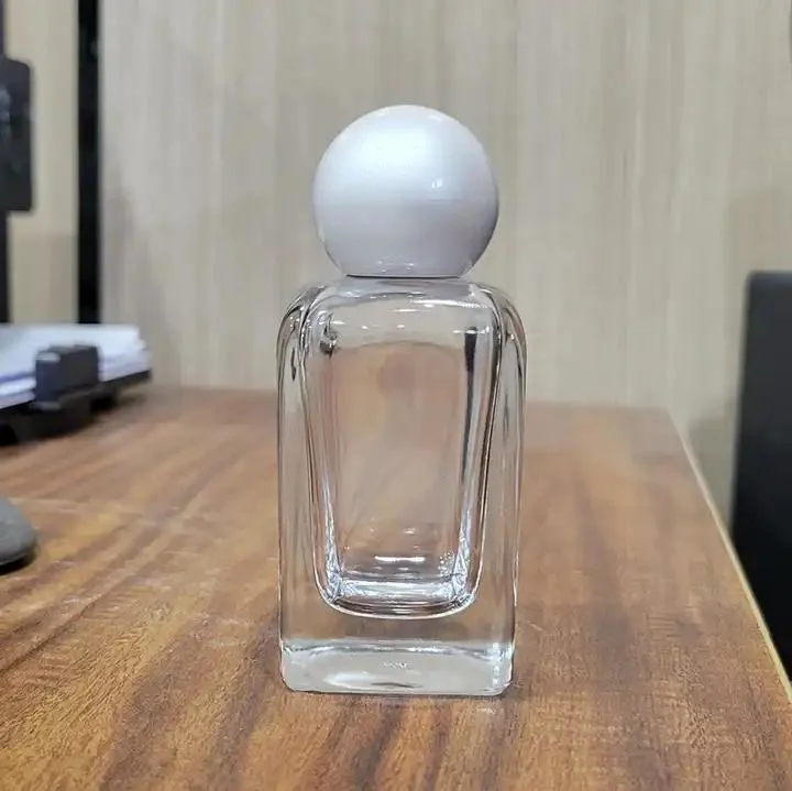 Luxury 50ml Velvet Perfume Glass Bottles Transparent Travel Refill Bottle