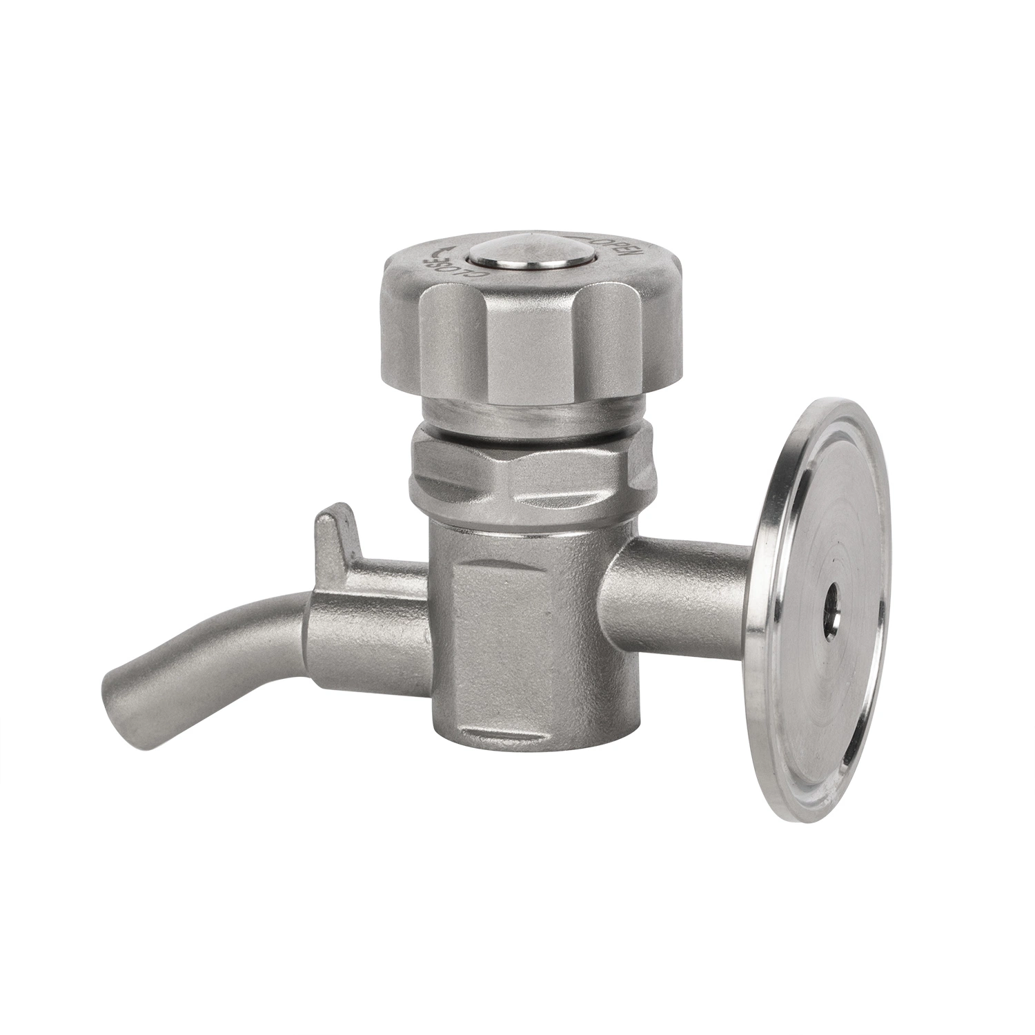 Stainless Steel Sanitary Sterile Hygienic Manual Sample Valve with Double Sampling Port