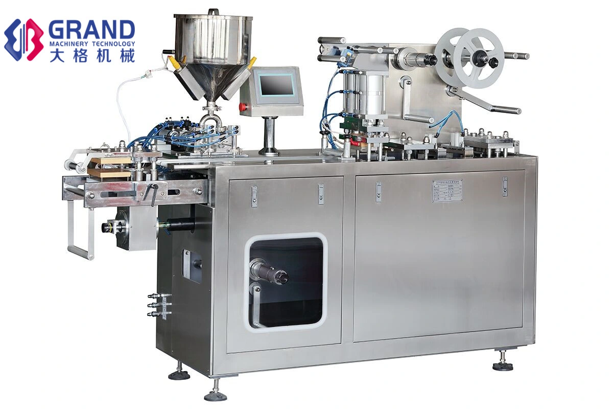 Dpp-150 Automatic Thermoforming Liquid Blister Packing Machine Jam Olive Oil Honey Blister Packing Machine