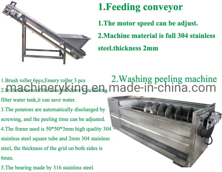 100kg Per Hour Wave Potato Chips Making Line Spiral Potato Chips Machine