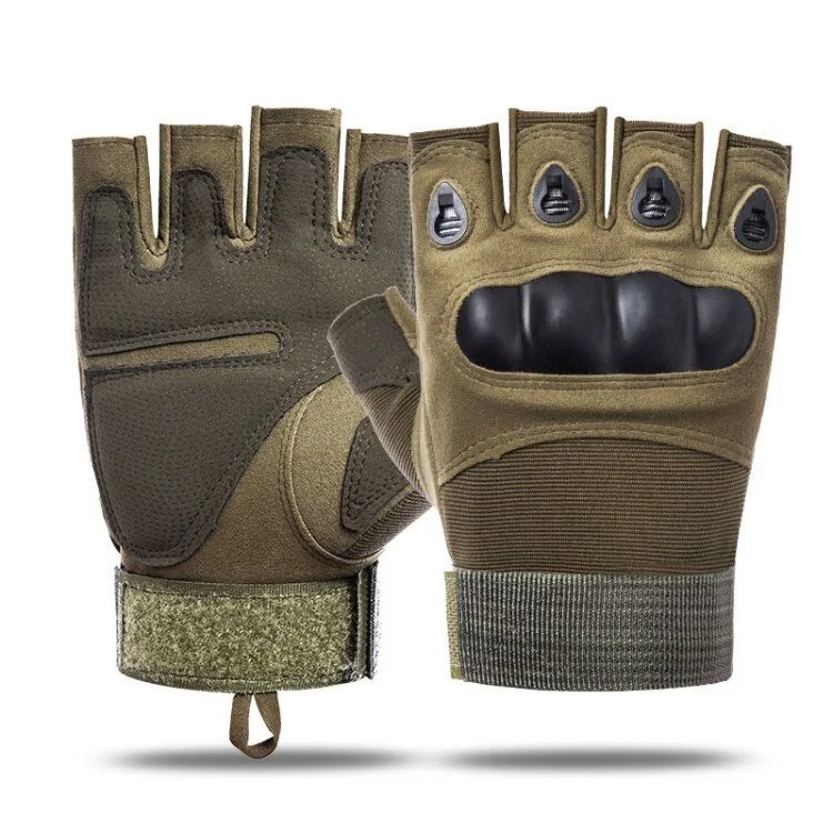 Half Finger Hard Knuckle Protective Hiking Shooting Black Outdoor Sport Equipment Combat Tactical Gloves