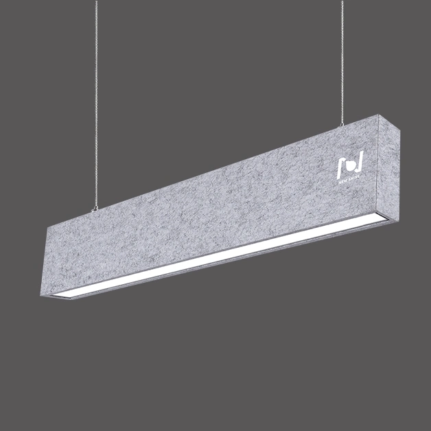 Office Ceiling Acoustic Sound Absorbing LED Linear Pendant Light