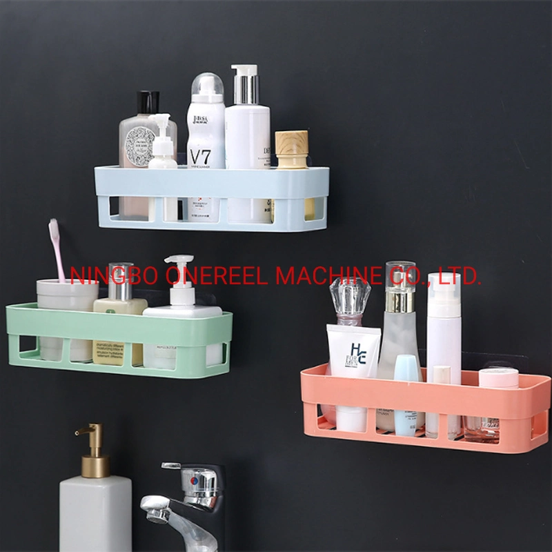 No-Punch Bathroom Plastic Wall Shelf Storage Rack