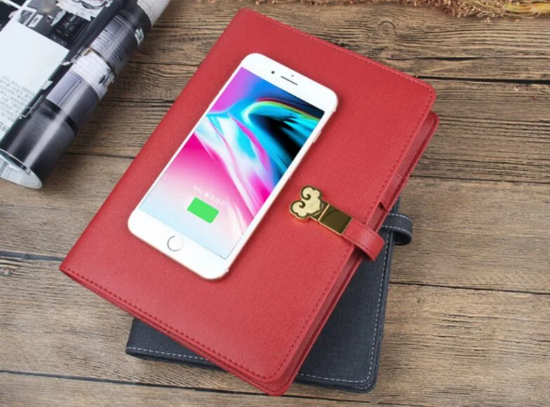 2018 Creative New Notepad Mobile Power Bank Multifunctional Business PU Leather Notebook (NB-1)