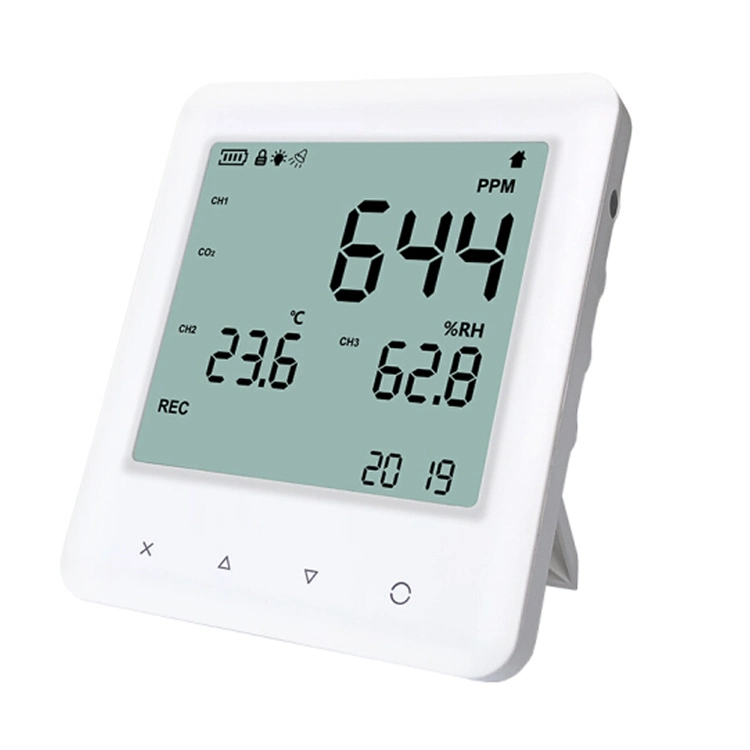 El CO2 en el interior del Sensor de Humedad Temperatura Registrador de datos grabador de medidor de Monitor de la calidad del aire