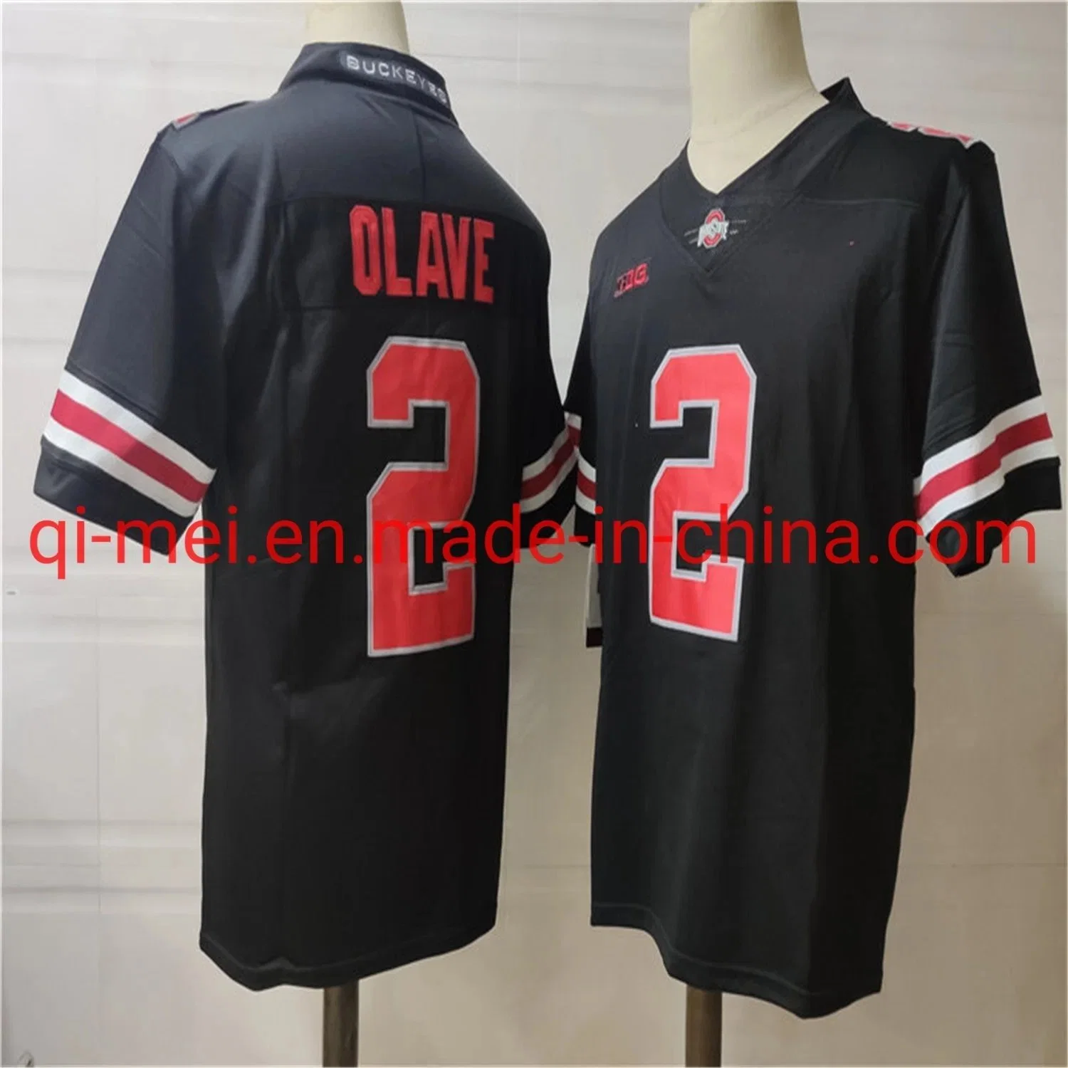 Dropshipping Justin Fields Chris Olave Julian Fleming Weber État de l'Ohio Buckees – maillots de football Stitched NCAA College