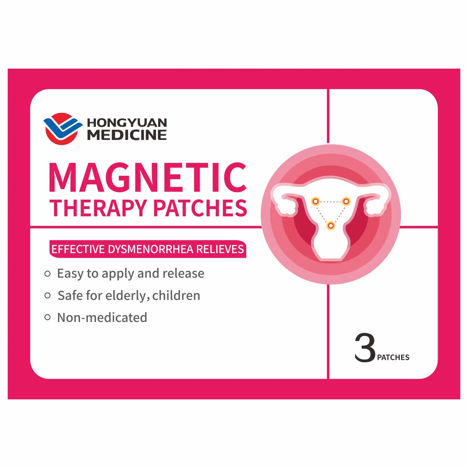 Non-Medicated Far Infrared Powder Magnetic Therapy Patch for Relief of Pain Cough Asthma Diarrhea Flu Dysmenorrhea Stomachache Dyspepsia Indigestion 15