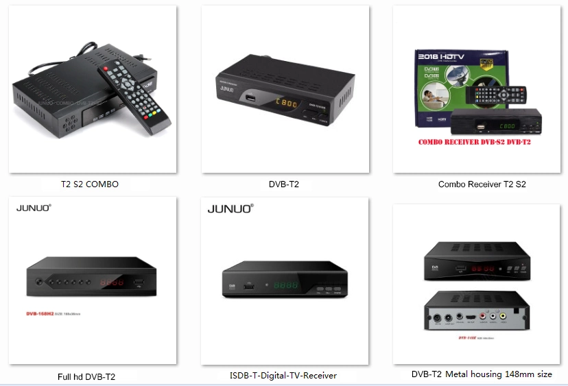 Tlc HD 1080P DVB T2 Set Top Box gratuitamente Mini-ficha Scart DVB-T2