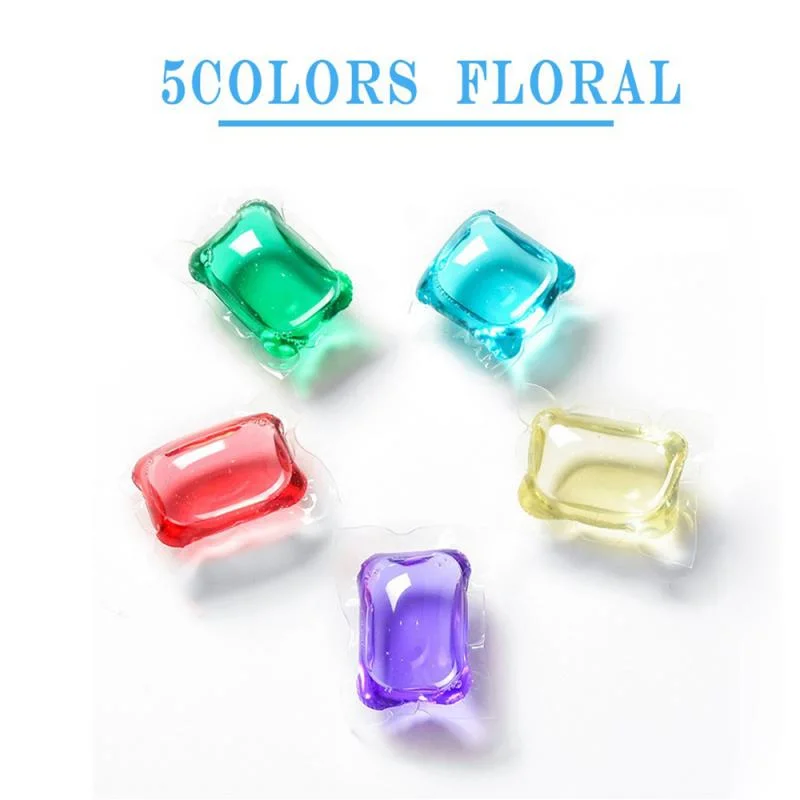 High Efficient 8g 3 in 1 Laundry Detergent Pods Capsules Customized Color Laundry Gel Ball for Clothes Washing