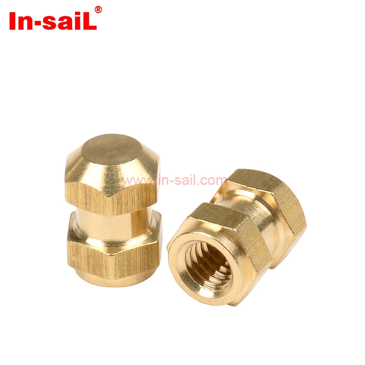 قالب الإدخال المعدني للحزوز M2.5 Brass والحقن Mold M10X1.25 صواميل غطاء سداسي