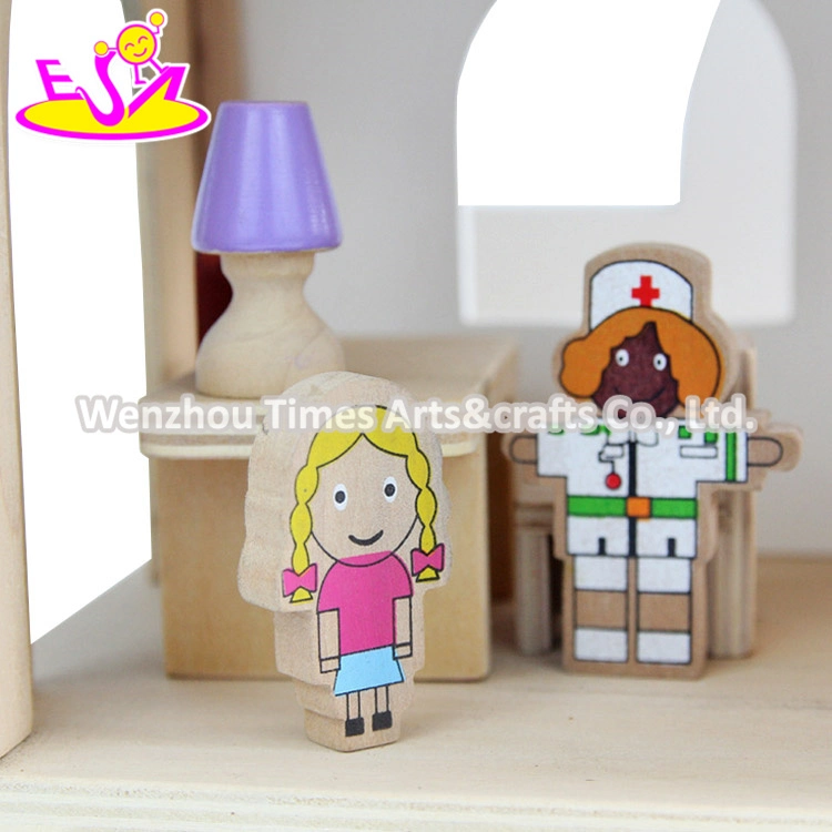 Wholesale/Supplier Wooden Hospital Toy Set for Kids Includes Dolls and Furniture W06A285