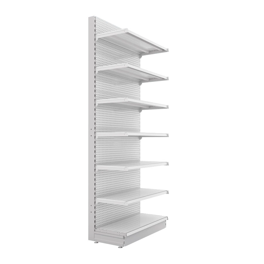 2400h un solo lado Gondola Shelving Bay con Perforated Back Panels