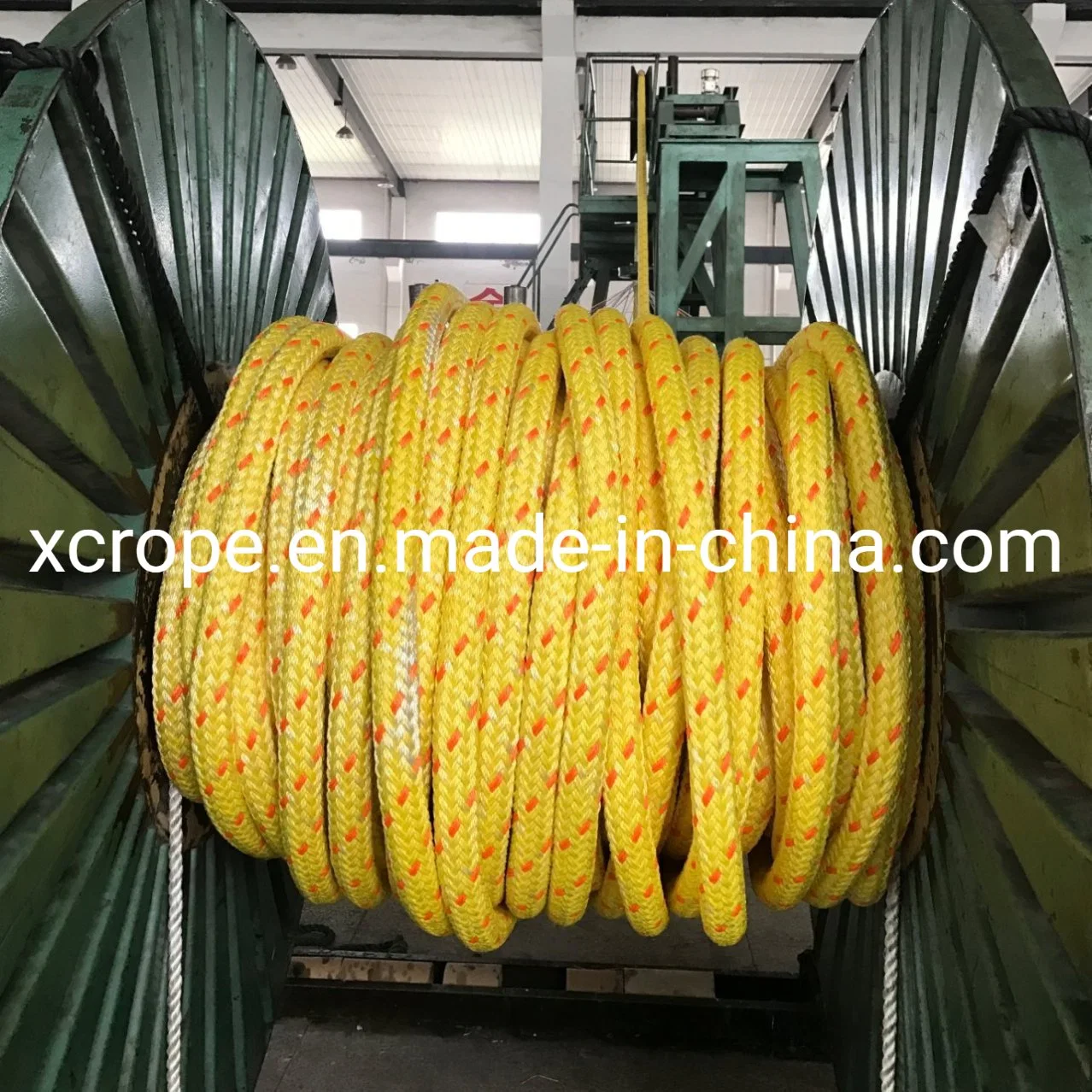 Towing Rope 12 Strand UHMWPE Rope Diameter 48mm M. B. F. 1380kn Floated Both Ends Eyes Spliced