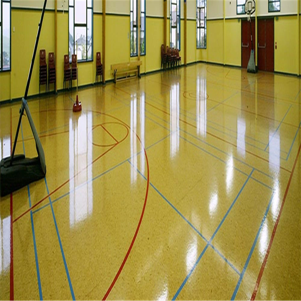 Zero Formaldehyd antirutsch PVC Kunststoff Vinyl Roll Sport Bodenbelag Indoor