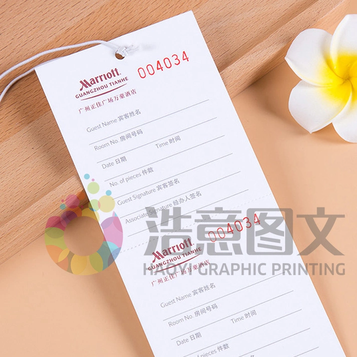 China Wholesale Company Hotel Luggage Deposit Card Custom Printing Packaging