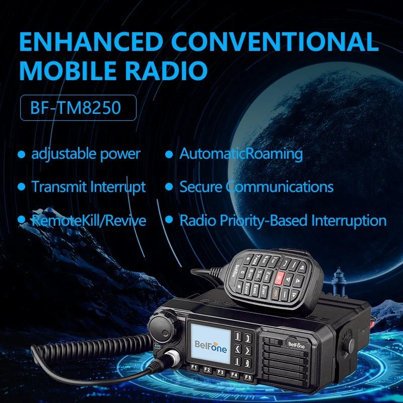 Bf-TM8250 Mouted Veículo automóvel Digital Mobile Radio para 50km longo alcance Comunicação