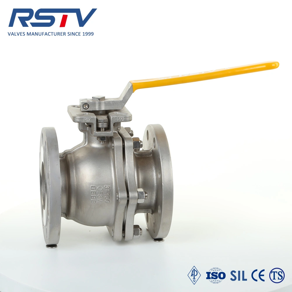 2PC Floating Flange Ball Valve API&ASME&DIN&JIS Stainless Steel CF8m / CF8 / Wcb with ISO 5211 Direct Mounting Pad