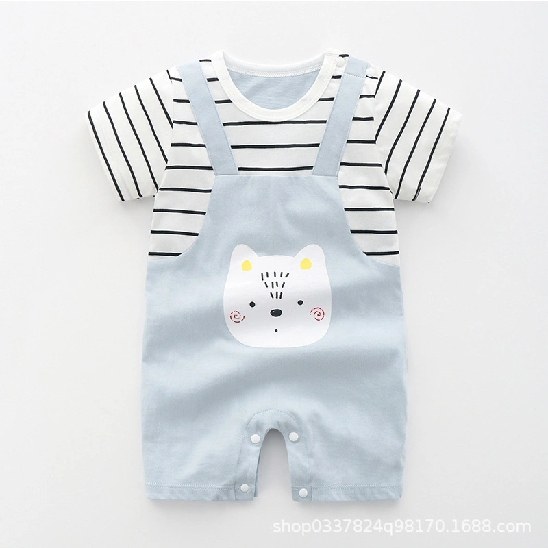 Grenouillères pour bébé personnalisées, style mignon, en 100% coton