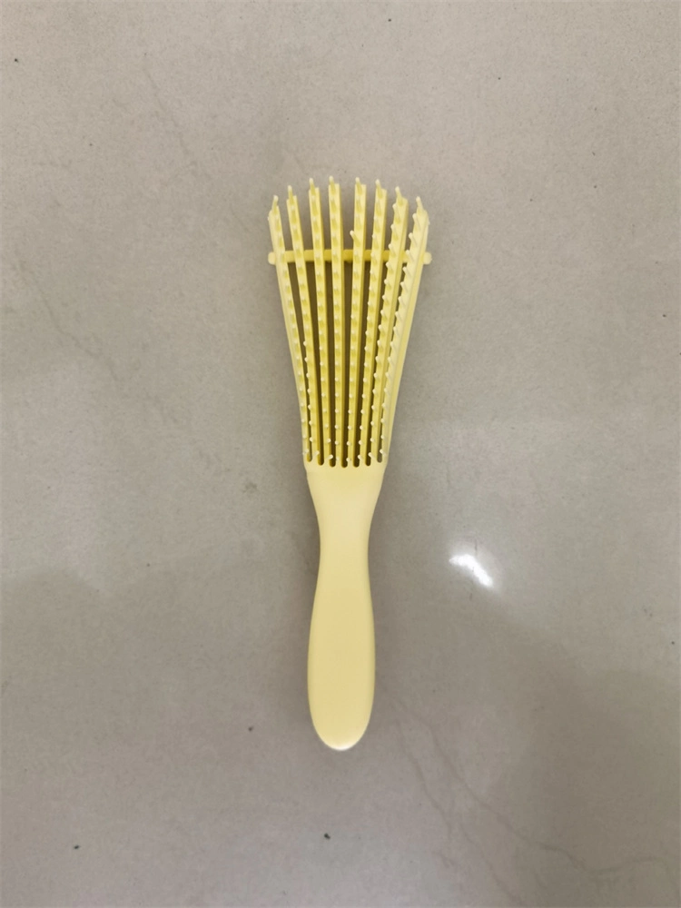 Plastic Rows Woman Curly Hair Detangler Brush Detangling Hair Brush