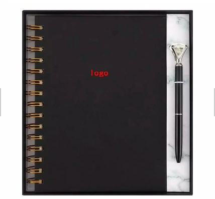 Black Card Paper Planner Juego de regalo personalizado para portátil