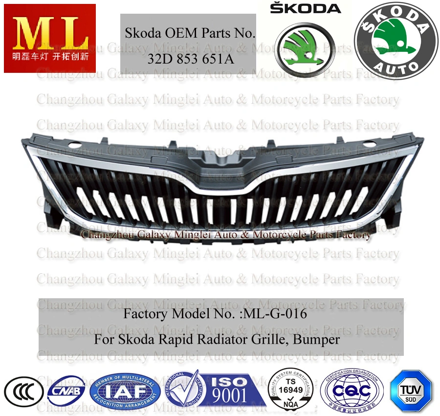 Radiator Grill Front Grille for Skoda Rapid Car From 2012