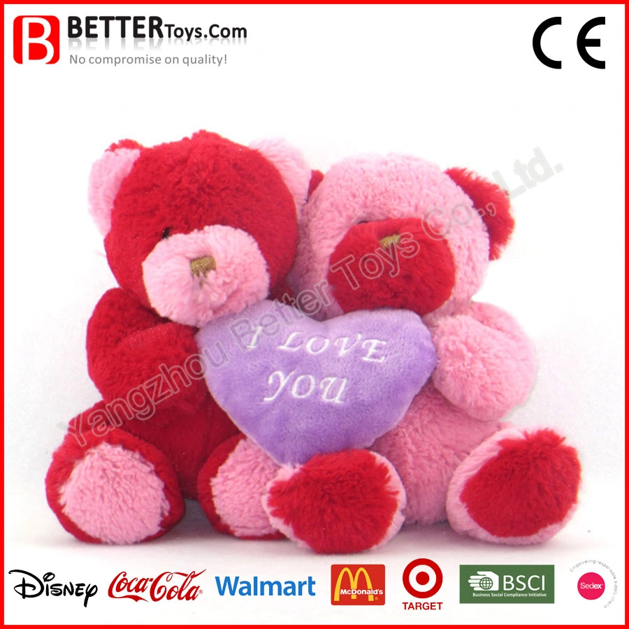 Osito de peluche rosa de boda compromiso par regalo San Valentín.