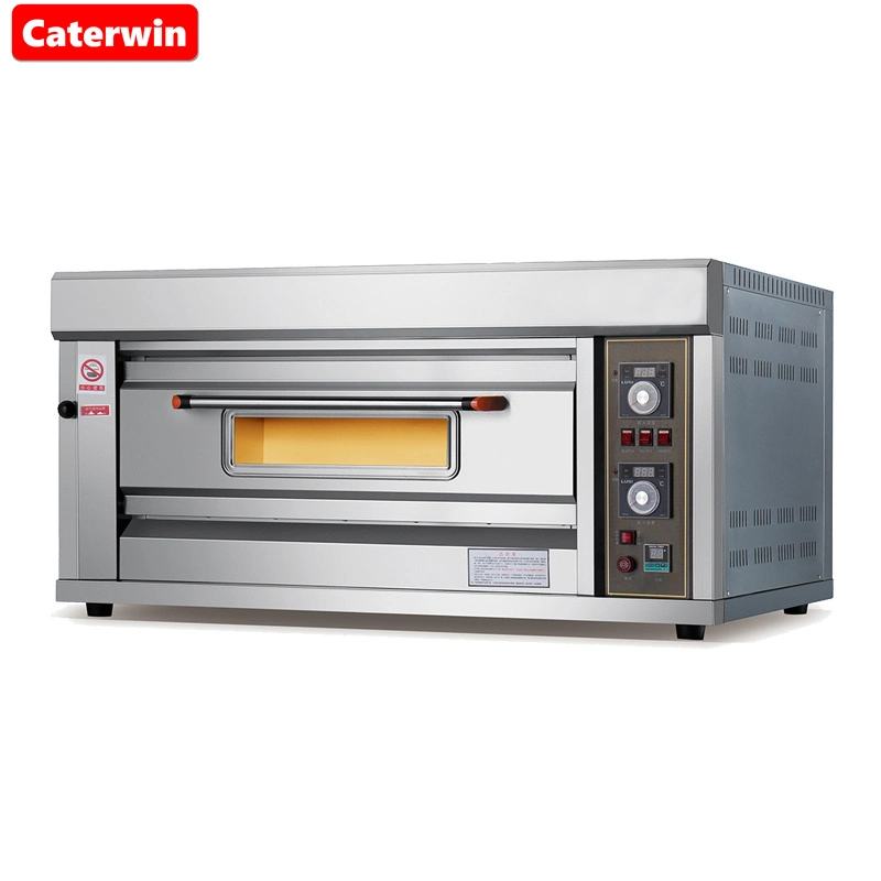 Caterwin Bakery Equipment Commercial Food Machine Gas Pizza Oven 1 Deck 2 Tray Bread Baking Oven