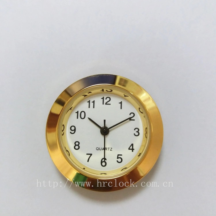 Mini relógio de 27 mm Relógio de inserção Fit up Gold Insert Watch Números árabes