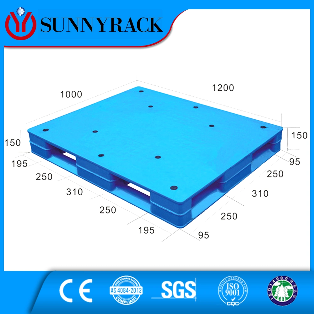 Le recyclage des déchets prix bon marché Surface plane de palettes de stockage en plastique