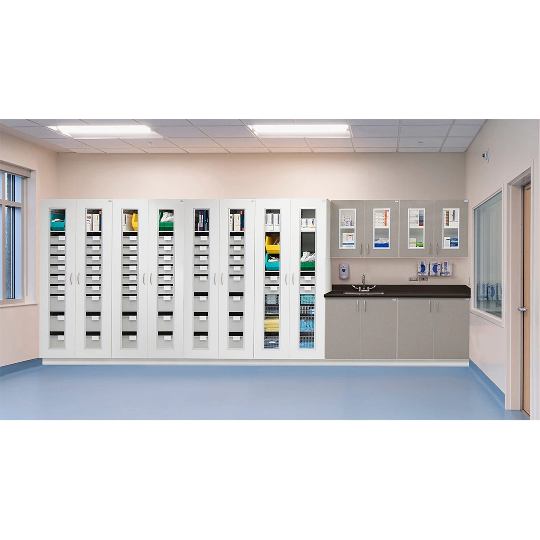 Hospital Furniture Project Medical Storage Cabinet Combination Disposal Treatment Cabinet