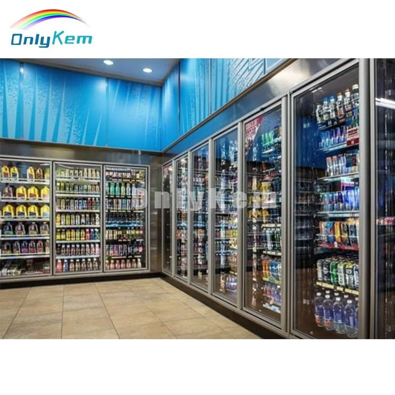 Display Walk in Cooler/ Freezer /Walk in Chiller/Cold Room with Glass Doors for Beer Cave Shop