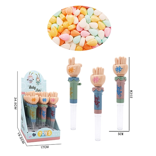 2023 Comercio al por mayor Venta caliente barato Finger-Guessing Color Juego Stick juguete Candy