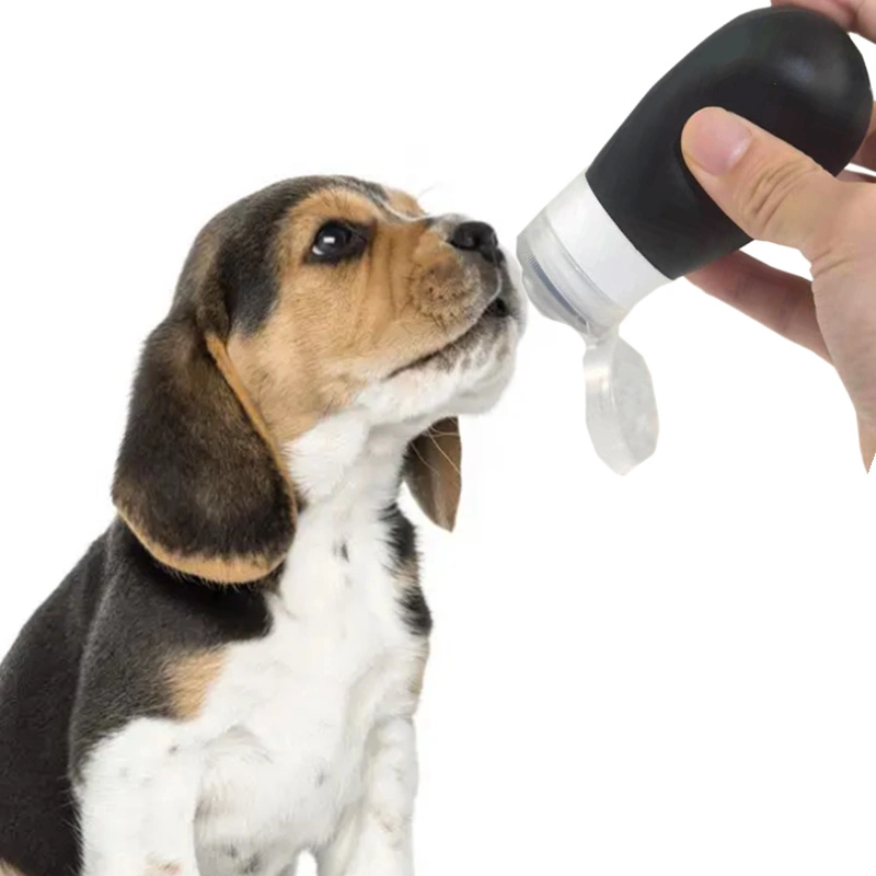 Recipiente de OEM de Silicone Bebida de Viagem Produtos de Treinamento Pet Portátil do Alimentador Dog Mamadeira vaso de loção