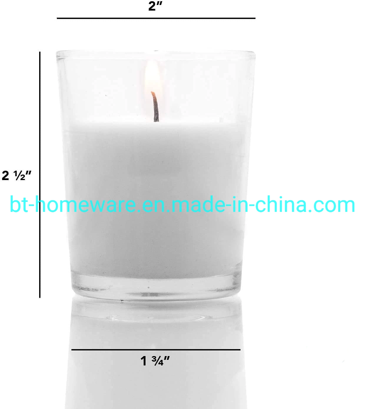 Wholesale/Supplier 82ml 2.5oz Transparent Wishing Candle Glass Jar Cup Is Ideal for Home Decor SPA Wedding Birthday Parties