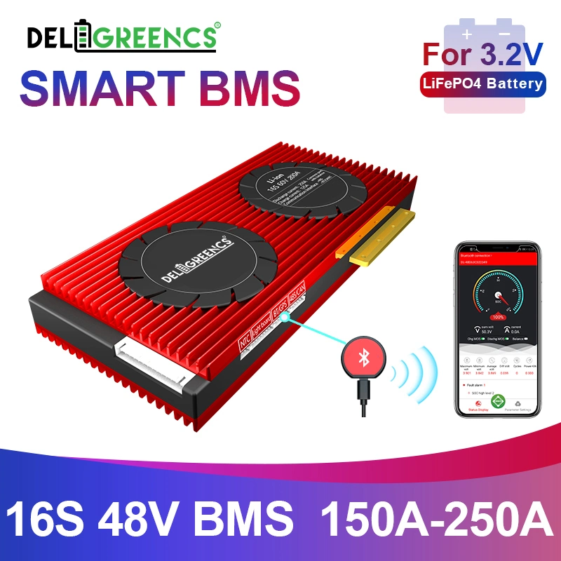 Интеллектуальный аккумулятор Daly Smart BMS LiFePO4, 96 в, 150 а, BMS Контроль температуры на плате для литиевой батареи